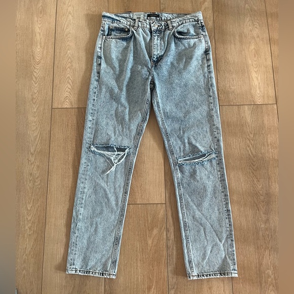 Amendi AKE Men’s Distressed Slim Jeans 90’s Grunge Wash Denim - Picture 2 of 6